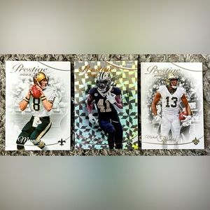 New Orlean Saints football cards Alvin Kamara, Michael Thompson & Archie Manning
